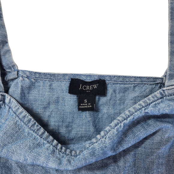 J. Crew Blue Denim Style Tank Top Wide Strap Size Small - Picture 8 of 13